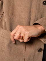 Bague "TROIS" Or Rose