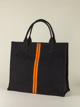 MAGGY Black Cotton large Tote Bag