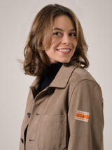 Unisex “Rodger” fabric jacket Taupe color