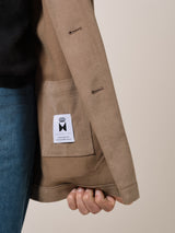 Unisex “Rodger” fabric jacket Taupe color